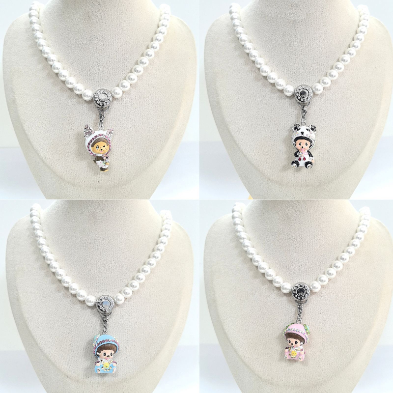 Anime Pendant Necklace - Nieuwe Cartoon Schattige Monchhichi RVS Verstelbare