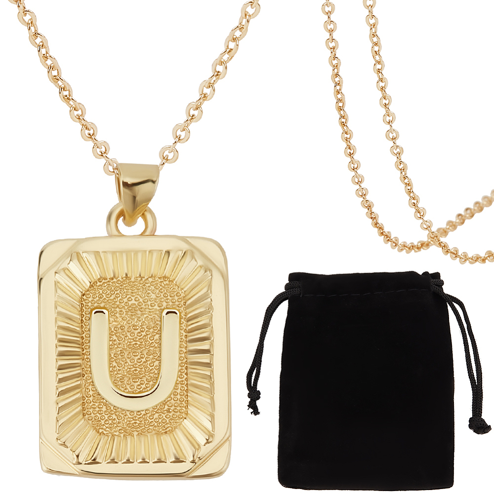 Initial Letter Necklace 18K Gold - 1 doosje 1 stuk initialenketting voor