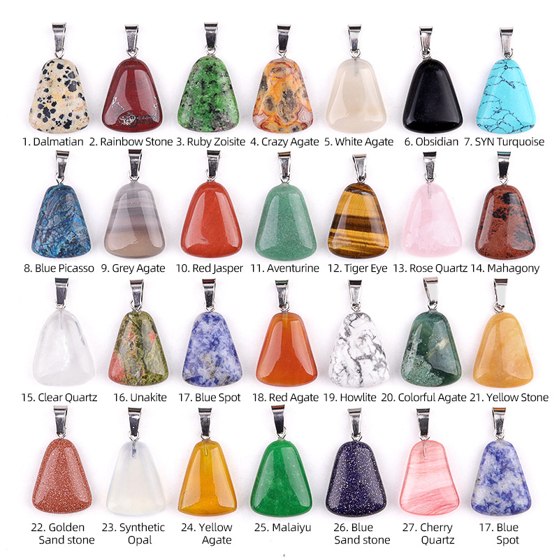 20 stks/zak Carving Wit Krista - Crystal Pendant Necklace Natural Stone recensie en prijs