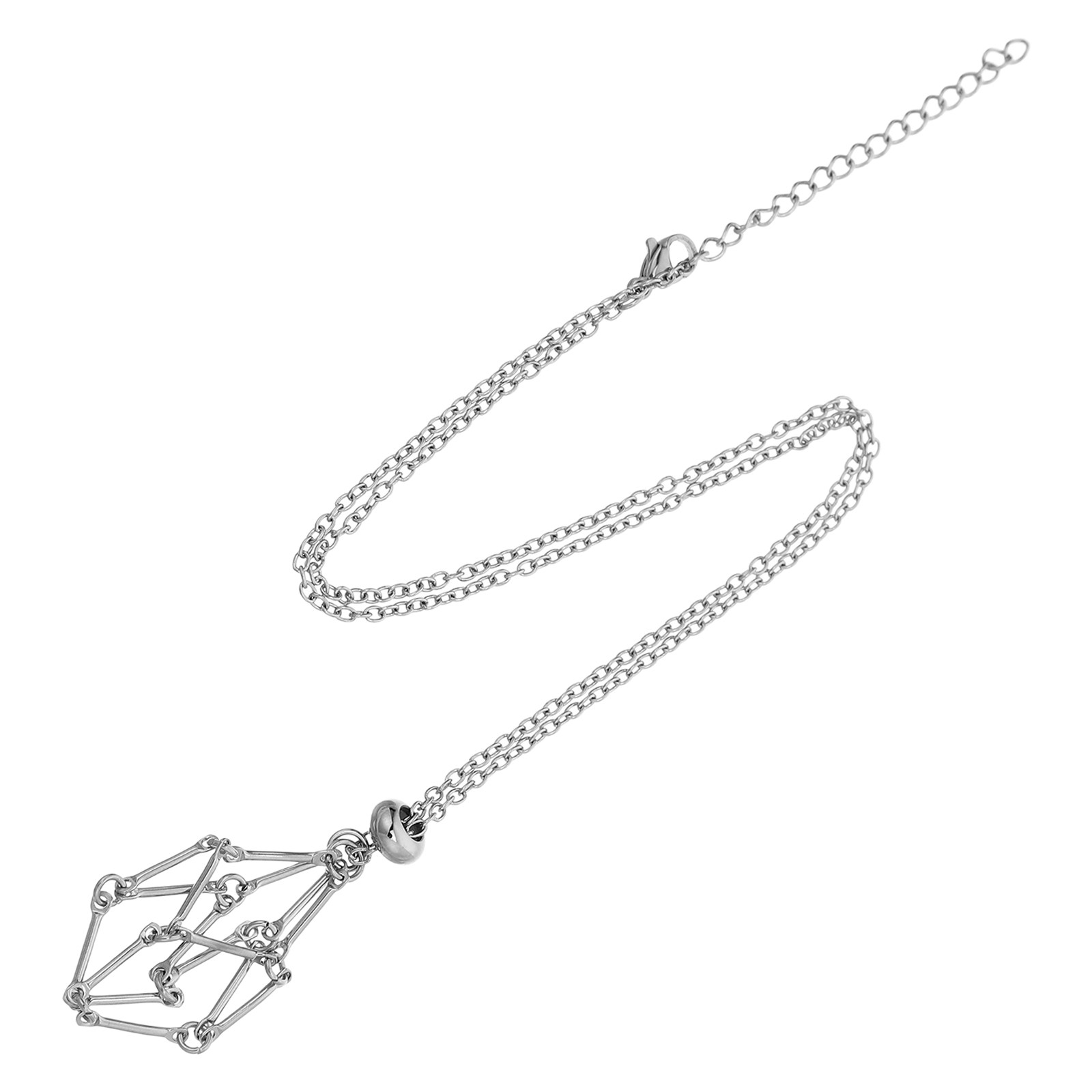Halsketting van roestvrij staa - Crystal Pendant Necklace Natural Stone recensie en prijs