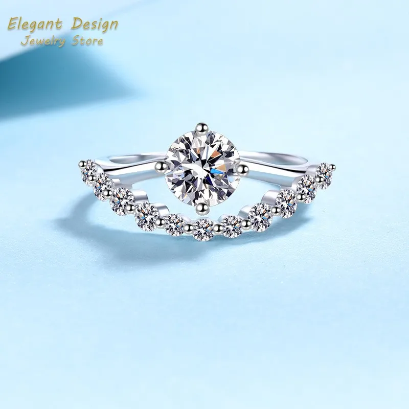 Crown of Love, platina ring (P - Moissanite Engagement Ring 1 Carat recensie en prijs