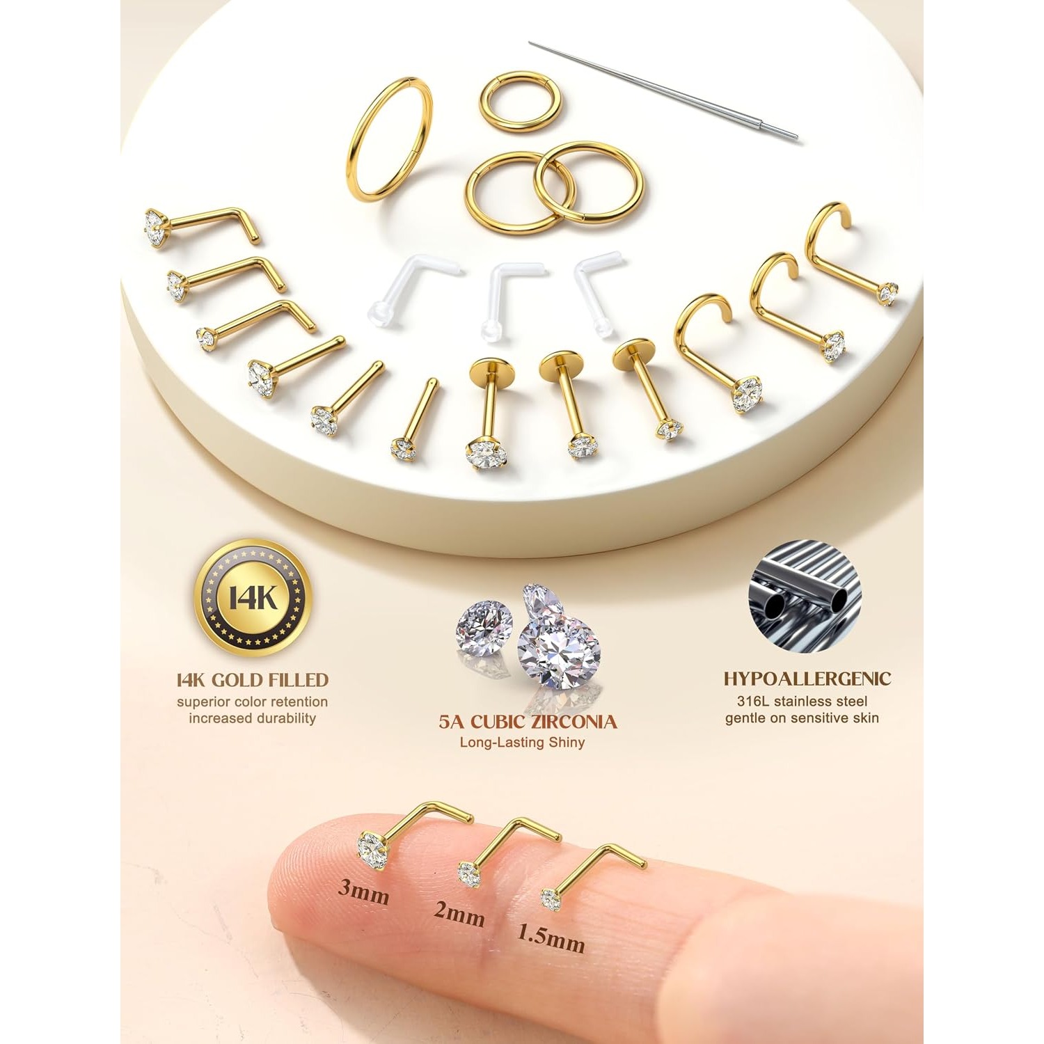 Drperfect 14K vergulde neusrin - Body Jewelry recensie en prijs